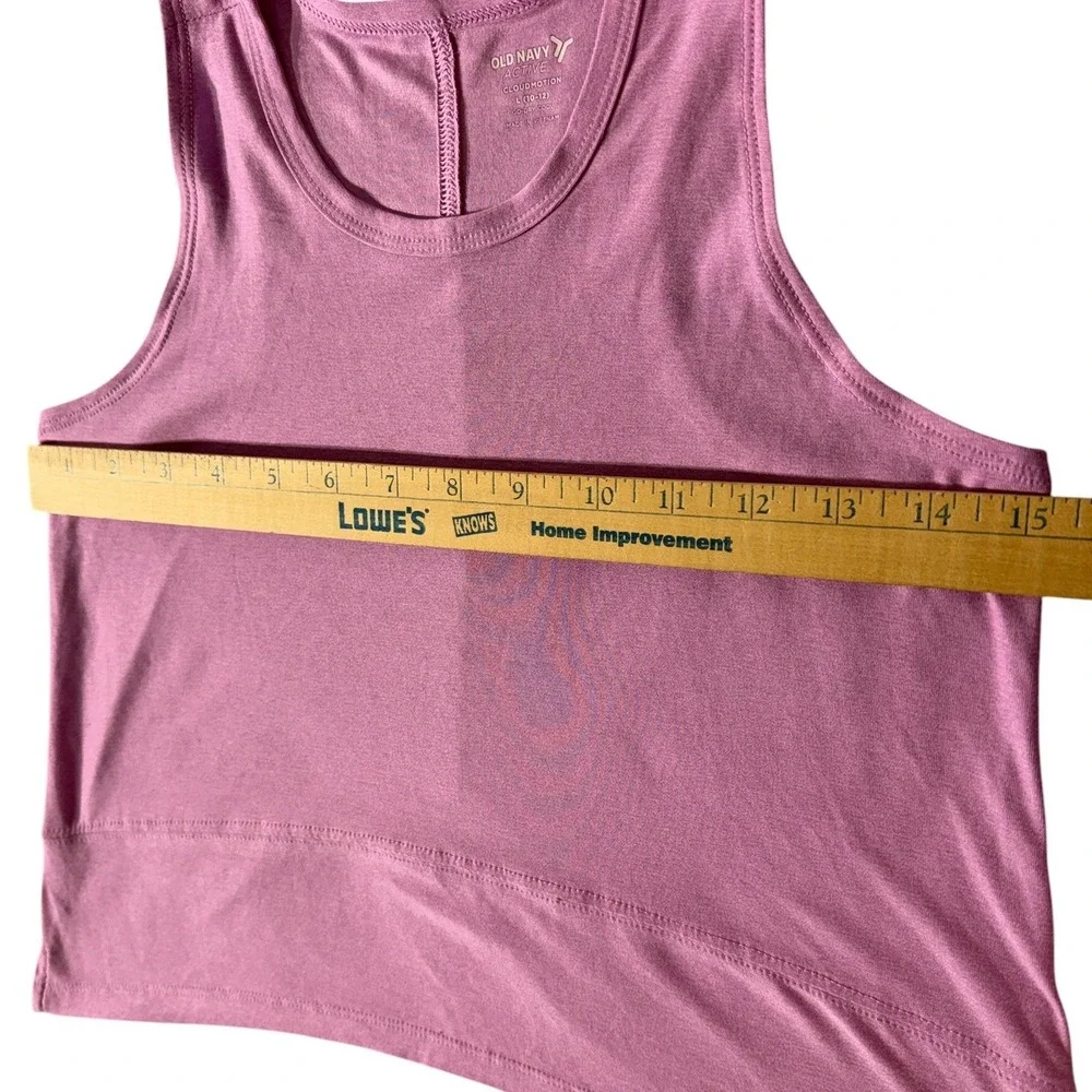 Old Navy Pink Tank Top Active CloudMotion Green Racerback Performance Size L